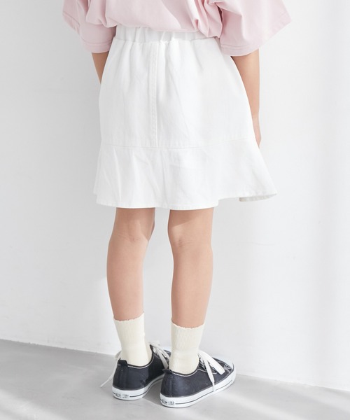 ROPE' PICNIC（ロペピクニック）の「【KIDS】ホワイトデニム切り替えフレアスカート/リンクコーデ（デニムスカート・キッズ・ホワイト・110/120/130/140/150）」の15枚目の写真