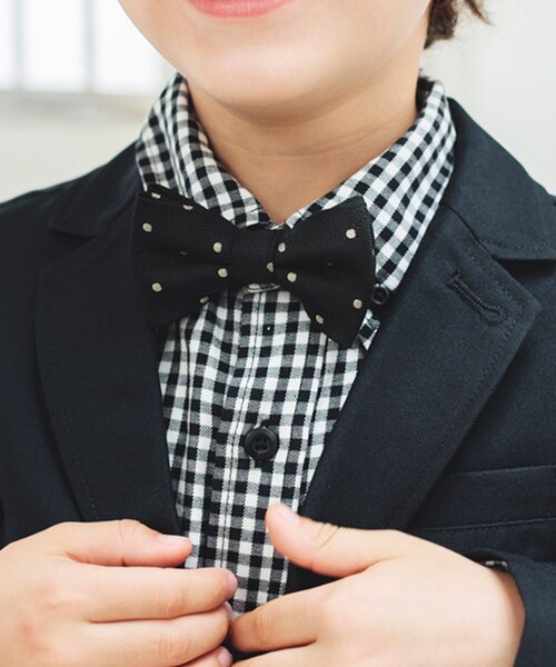 BRANSHES（ブランシェス）の「【フォーマル】蝶ネクタイ（蝶ネクタイ・キッズ・ブルー/ブラック/レッド/ネイビー/グリーン・FREE）」の2枚目の写真