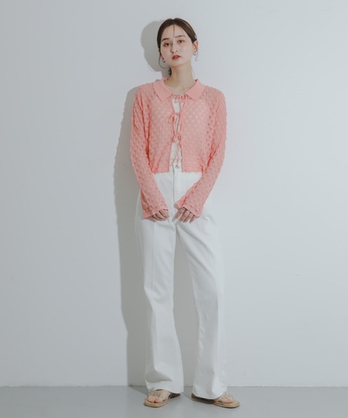 SENSE OF PLACE by URBAN RESEARCH(センスオブプレイスバイアーバンリサーチ)の「センタープレスフレアデニム(デニムパンツ・レディース・オフホワイト/ワンウォッシュ/ライトインディゴブルー・X-SMALL/LARGE/TALL/MEDIUM/SMALL)」の17枚目の写真