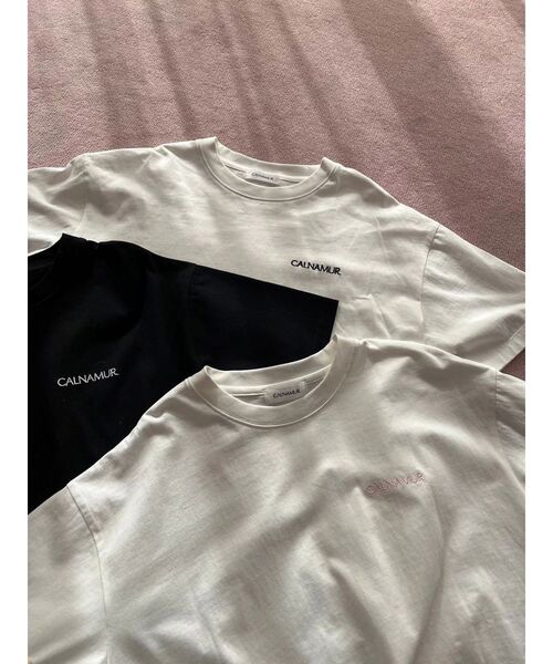CALNAMUR（カルナムール）の「CALNAMURシンプルロゴTシャツ（Tシャツ/カットソー・レディース・ホワイト/ブラック/その他・FREE）」の5枚目の写真