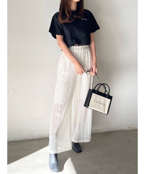 CALNAMUR（カルナムール）の「CALNAMURシンプルロゴTシャツ（Tシャツ/カットソー・レディース・ホワイト/ブラック/その他・FREE）」の10枚目の写真