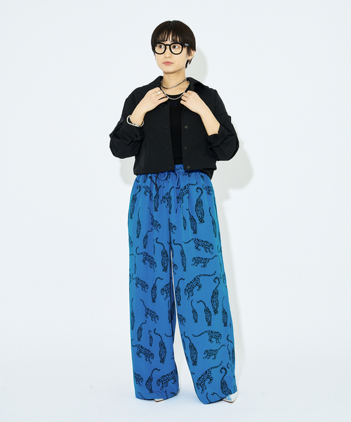 HARDY NOIR(アルディーノアール)の「Leopard Print ワイドパンツ(その他パンツ・レディース・ブルー系その他・FREE)」の7枚目の写真