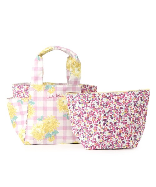 LAURA ASHLEY（ローラアシュレイ）の「【UK本国一推し柄】バーンズフィールド柄 ランチトートバッグ（トートバッグ・レディース・ピンク系5/グリーン系その他2・00）」の8枚目の写真
