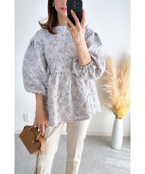 ZOZO限定】フラワージャガードブラウス（シャツ/ブラウス