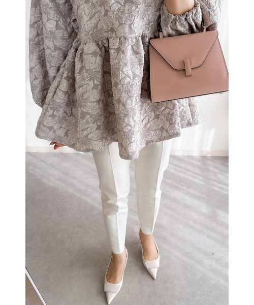 &. NOSTALGIA(アンドドットノスタルジア)の「【ZOZO限定】フラワージャガードブラウス(シャツ/ブラウス・レディース・アイボリー/ライトグレー/ブラック/グレイッシュブルー・M)」の14枚目の写真