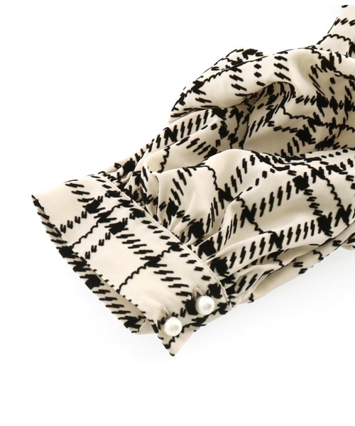 Settimissimo（セッティミッシモ）の「フロッキーチェック ボウタイ付き ブラウス 長袖（シャツ/ブラウス・レディース・ブラック/オフホワイト・M）」の15枚目の写真