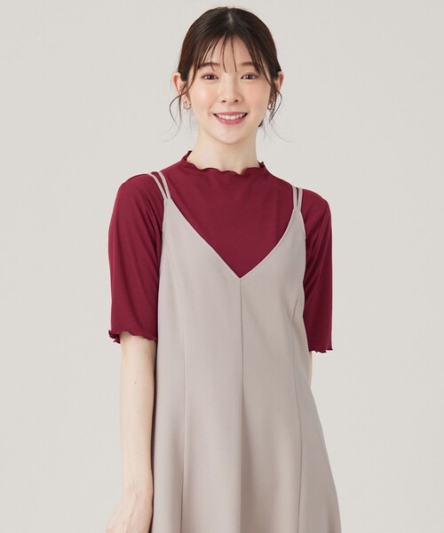 ANY SIS(エニィスィス)の「シアー インナー(Tシャツ/カットソー・レディース・アイボリー系/スカイブルー系/ライトイエロー系/グレー系/ダークグリーン系/ワイン系・4)」の6枚目の写真