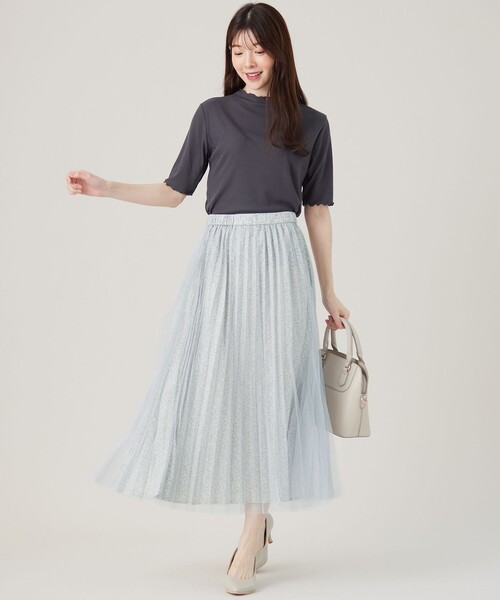 ANY SIS(エニィスィス)の「シアー インナー(Tシャツ/カットソー・レディース・アイボリー系/スカイブルー系/ライトイエロー系/グレー系/ダークグリーン系/ワイン系・4)」の13枚目の写真