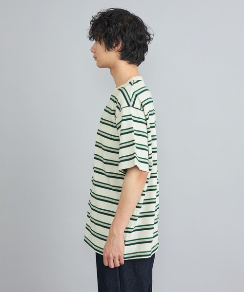 coen(コーエン)の「USAコットンマルチボーダーTシャツ(Tシャツ/カットソー・メンズ・オフホワイト/ダークグレー/ネイビー・S/M/L/XL)」の22枚目の写真