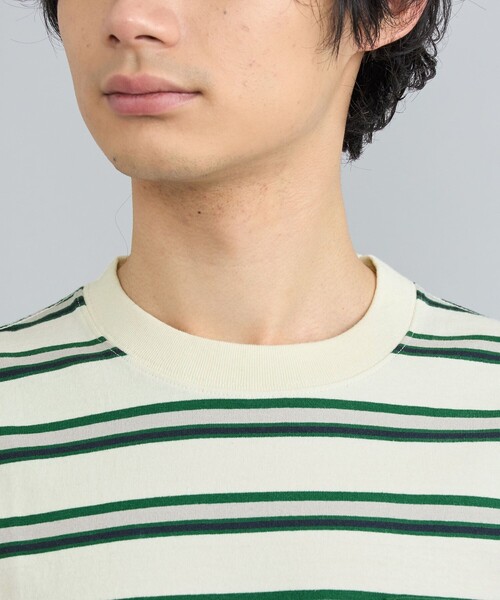 coen(コーエン)の「USAコットンマルチボーダーTシャツ(Tシャツ/カットソー・メンズ・オフホワイト/ダークグレー/ネイビー・S/M/L/XL)」の20枚目の写真