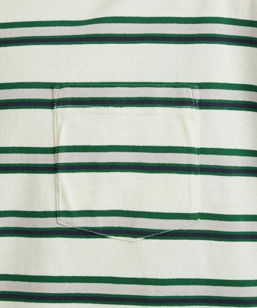 coen(コーエン)の「USAコットンマルチボーダーTシャツ(Tシャツ/カットソー・メンズ・オフホワイト/ダークグレー/ネイビー・S/M/L/XL)」の17枚目の写真