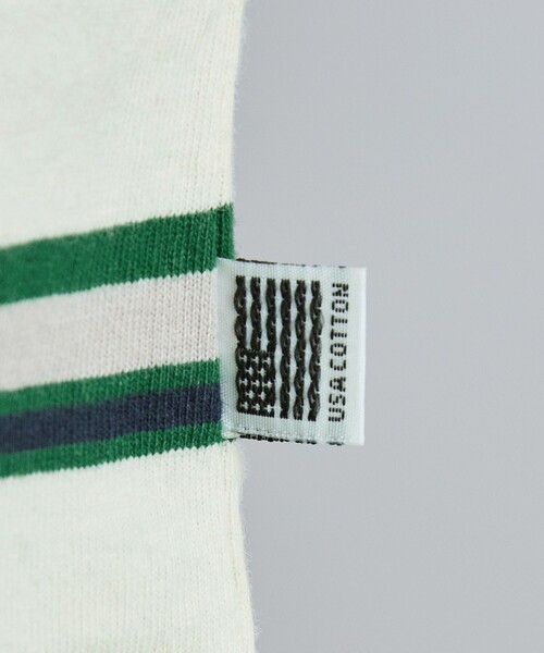 coen(コーエン)の「USAコットンマルチボーダーTシャツ(Tシャツ/カットソー・メンズ・オフホワイト/ダークグレー/ネイビー・S/M/L/XL)」の16枚目の写真