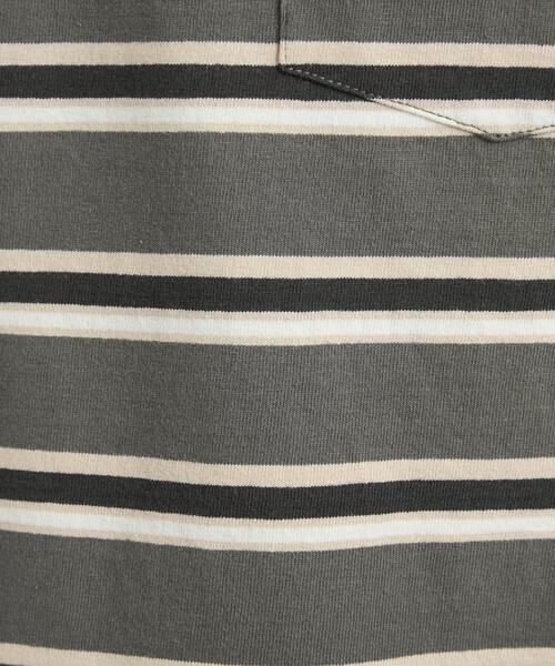 coen(コーエン)の「USAコットンマルチボーダーTシャツ(Tシャツ/カットソー・メンズ・オフホワイト/ダークグレー/ネイビー・S/M/L/XL)」の14枚目の写真