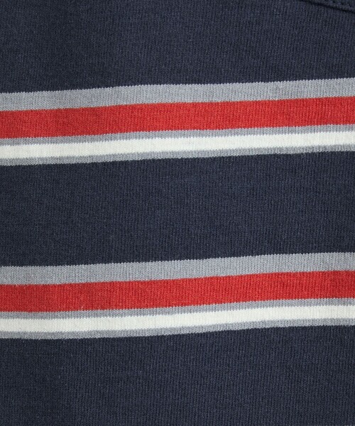 coen(コーエン)の「USAコットンマルチボーダーTシャツ(Tシャツ/カットソー・メンズ・オフホワイト/ダークグレー/ネイビー・S/M/L/XL)」の13枚目の写真