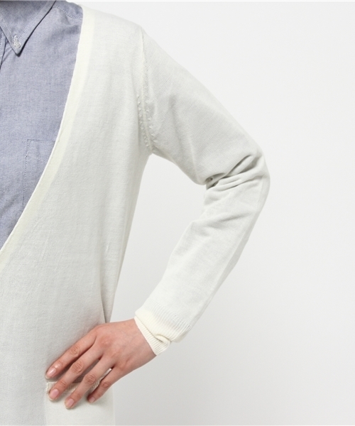 WEGO（ウィゴー）の「WEGO/ロングカーディガン（カーディガン/ボレロ・レディース・アイボリー/グレー/ブラック/カーキ・FREE）」の9枚目の写真