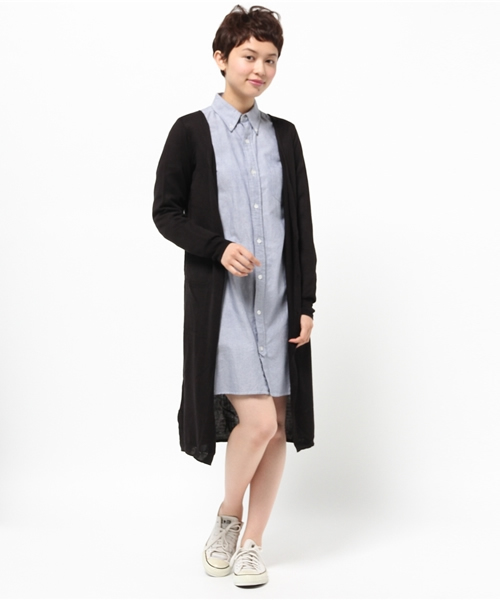 WEGO（ウィゴー）の「WEGO/ロングカーディガン（カーディガン/ボレロ・レディース・アイボリー/グレー/ブラック/カーキ・FREE）」の16枚目の写真