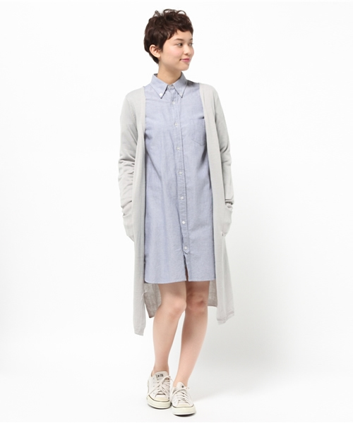 WEGO（ウィゴー）の「WEGO/ロングカーディガン（カーディガン/ボレロ・レディース・アイボリー/グレー/ブラック/カーキ・FREE）」の17枚目の写真