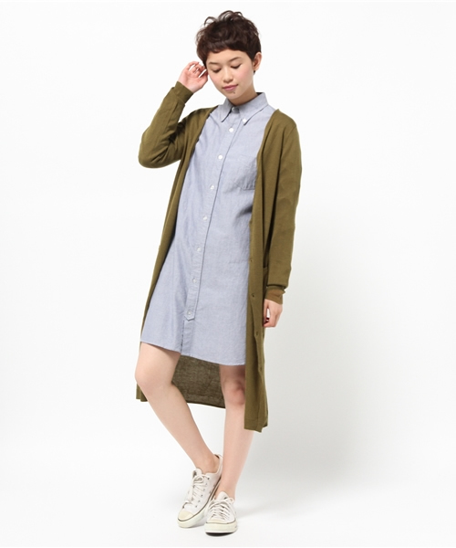 WEGO（ウィゴー）の「WEGO/ロングカーディガン（カーディガン/ボレロ・レディース・アイボリー/グレー/ブラック/カーキ・FREE）」の18枚目の写真