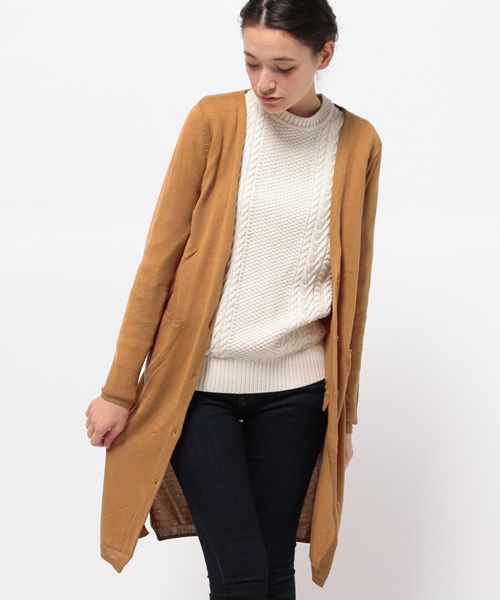 WEGO（ウィゴー）の「WEGO/ロングカーディガン（カーディガン/ボレロ・レディース・アイボリー/グレー/ブラック/カーキ・FREE）」の19枚目の写真