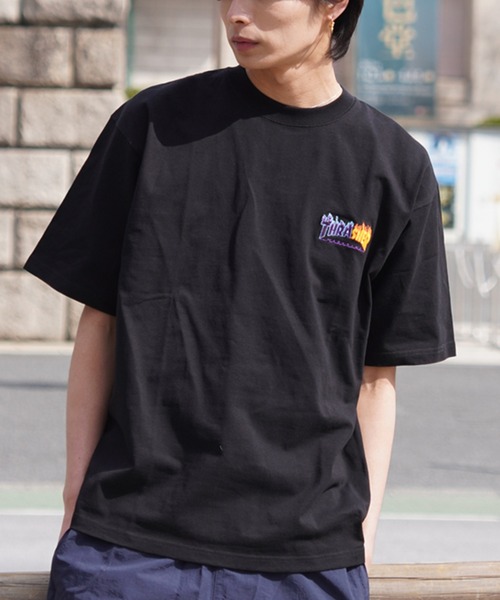 THRASHER（スラッシャー）の「【ムラサキスポーツ限定】THRASHER/スラッシャー 半袖Tee ボックスシルエット 刺繍ロゴ THM-24SPSST07（Tシャツ/カットソー・メンズ・ホワイト/ブラック・M/L/XL）」の2枚目の写真