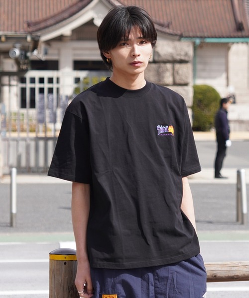 THRASHER（スラッシャー）の「【ムラサキスポーツ限定】THRASHER/スラッシャー 半袖Tee ボックスシルエット 刺繍ロゴ THM-24SPSST07（Tシャツ/カットソー・メンズ・ホワイト/ブラック・M/L/XL）」の9枚目の写真