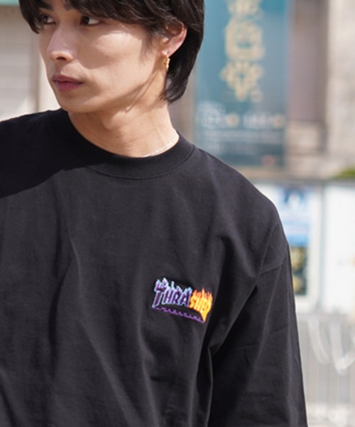 THRASHER（スラッシャー）の「【ムラサキスポーツ限定】THRASHER/スラッシャー 半袖Tee ボックスシルエット 刺繍ロゴ THM-24SPSST07（Tシャツ/カットソー・メンズ・ホワイト/ブラック・M/L/XL）」の15枚目の写真