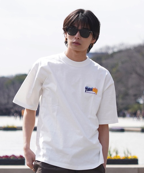THRASHER（スラッシャー）の「【ムラサキスポーツ限定】THRASHER/スラッシャー 半袖Tee ボックスシルエット 刺繍ロゴ THM-24SPSST07（Tシャツ/カットソー・メンズ・ホワイト/ブラック・M/L/XL）」の16枚目の写真