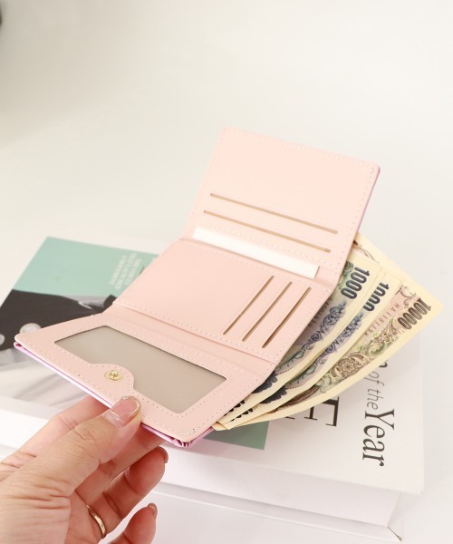 セール】がま口三つ折り財布 ミニウォレット 韓国（財布
