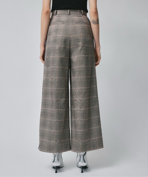 led.tokyo（レッドトウキョウ）の「【led.tokyo】PIPING CHECK PANTS（スラックス・レディース・グレー/ベージュ・1/2）」の5枚目の写真