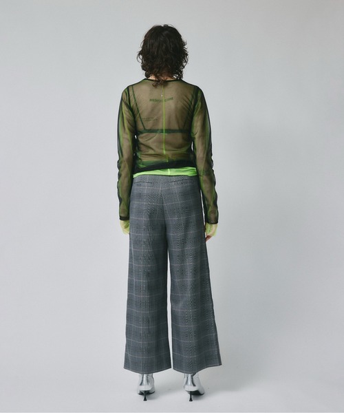 led.tokyo（レッドトウキョウ）の「【led.tokyo】PIPING CHECK PANTS（スラックス・レディース・グレー/ベージュ・1/2）」の14枚目の写真