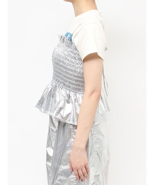 jouetie（ジュエティ）の「メタリックシャーリングビスチェ【セットアップ対応】（キャミソール・レディース・カーキ/シルバー/ゴールド・MEDIUM）」の16枚目の写真