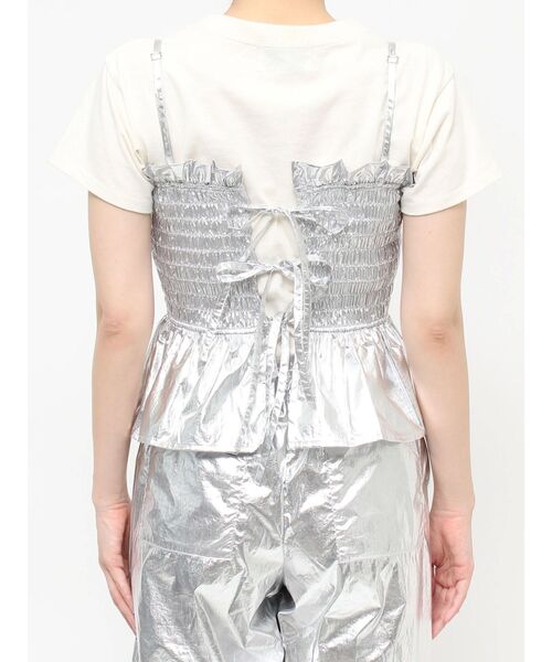 jouetie（ジュエティ）の「メタリックシャーリングビスチェ【セットアップ対応】（キャミソール・レディース・カーキ/シルバー/ゴールド・MEDIUM）」の17枚目の写真