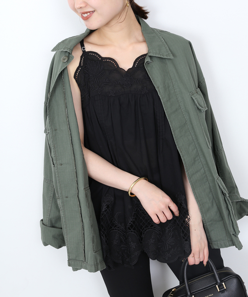 SLOBE IENA（スローブイエナ）の「カット刺しゅうキャミブラウス
