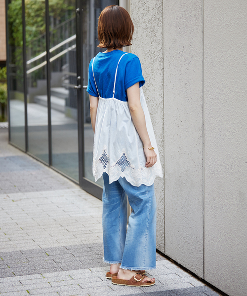 slobe iena カット刺繍キャミブラウス SLOBE IENA（スローブイエナ）の「カット刺しゅうキャミブラウス