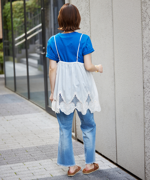 slobeiena カット刺しゅうキャミブラウス SLOBE IENA(スローブイエナ)の「カット刺しゅうキャミブラウス
