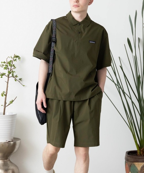 美品 THOUSAND MILE オリーブ ポロシャツ パンツ セットアップ THOUSAND MILE/サウザンドマイル SHORT SLEEVE POLO SHIRT