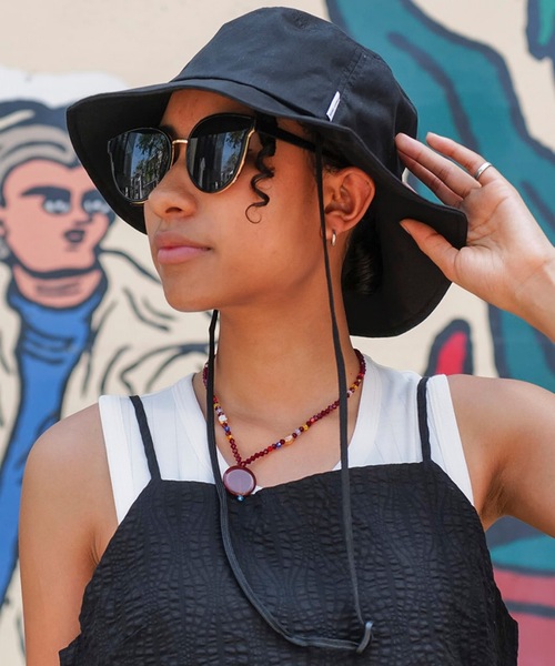 HAT/BANKS(バンクス)ワンポイントシンプルデザインサファリハットバケットハット