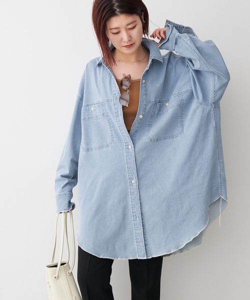 Spick & Span（スピックアンドスパン）の「ブリーチデニムルーズシャツ