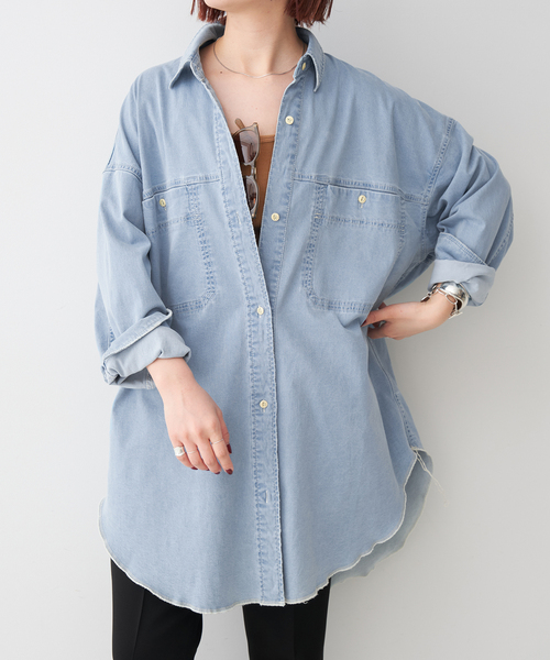 Spick & Span（スピックアンドスパン）の「ブリーチデニムルーズシャツ