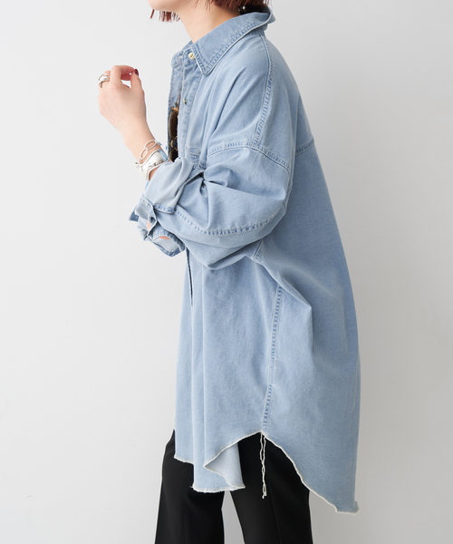 スピックアンドスパーン　デニムルーズシャツ ライトオンスデニムルーズシャツ（シャツ／ブラウス）｜Spick and Span