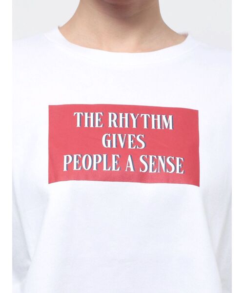 MURUA（ムルーア）の「ボックスプリントTシャツ（Tシャツ/カットソー・レディース・ホワイト/ピンク/ダークグレー・FREE）」の13枚目の写真