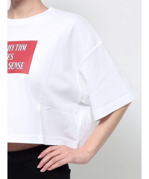 MURUA（ムルーア）の「ボックスプリントTシャツ（Tシャツ/カットソー・レディース・ホワイト/ピンク/ダークグレー・FREE）」の14枚目の写真