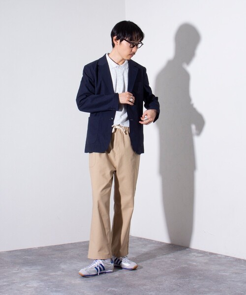 GLOSTER（グロスター）の「【GLOSTER/グロスター】プリントサッカー テーラードジャケット イージーケア 2B（テーラードジャケット・メンズ・チャコールグレー/ダークネイビー・L/M）」の3枚目の写真