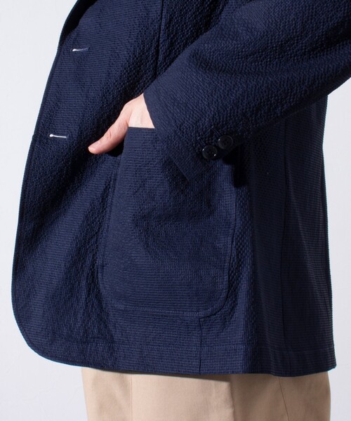 GLOSTER（グロスター）の「【GLOSTER/グロスター】プリントサッカー テーラードジャケット イージーケア 2B（テーラードジャケット・メンズ・チャコールグレー/ダークネイビー・L/M）」の11枚目の写真