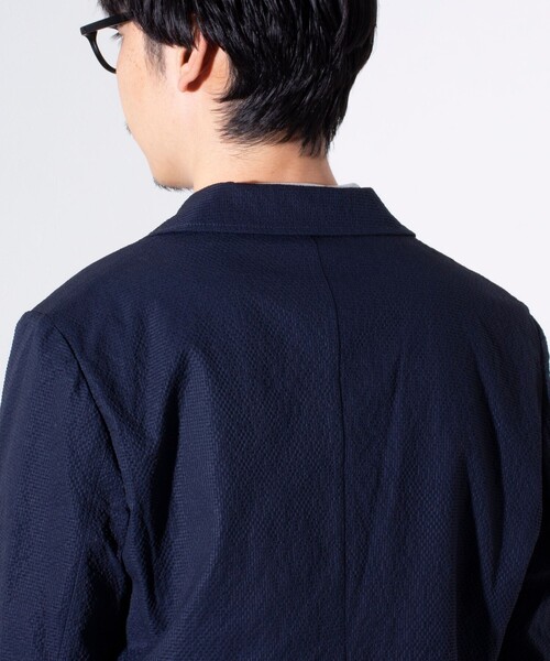 GLOSTER（グロスター）の「【GLOSTER/グロスター】プリントサッカー テーラードジャケット イージーケア 2B（テーラードジャケット・メンズ・チャコールグレー/ダークネイビー・L/M）」の14枚目の写真