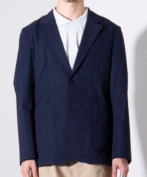 GLOSTER（グロスター）の「【GLOSTER/グロスター】プリントサッカー テーラードジャケット イージーケア 2B（テーラードジャケット・メンズ・チャコールグレー/ダークネイビー・L/M）」の17枚目の写真