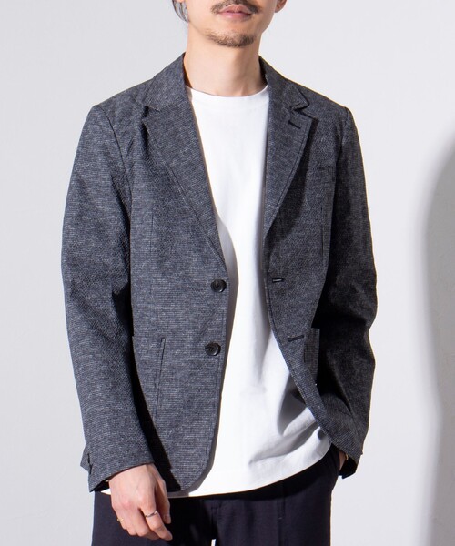 GLOSTER（グロスター）の「【GLOSTER/グロスター】プリントサッカー テーラードジャケット イージーケア 2B（テーラードジャケット・メンズ・チャコールグレー/ダークネイビー・L/M）」の20枚目の写真