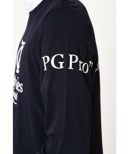 パーリーゲイツ PGPRO ELITE クルーネック（WHT／5） PEARLY GATES（パーリーゲイツ）の「【PEARLY GATES】ELITE クルー