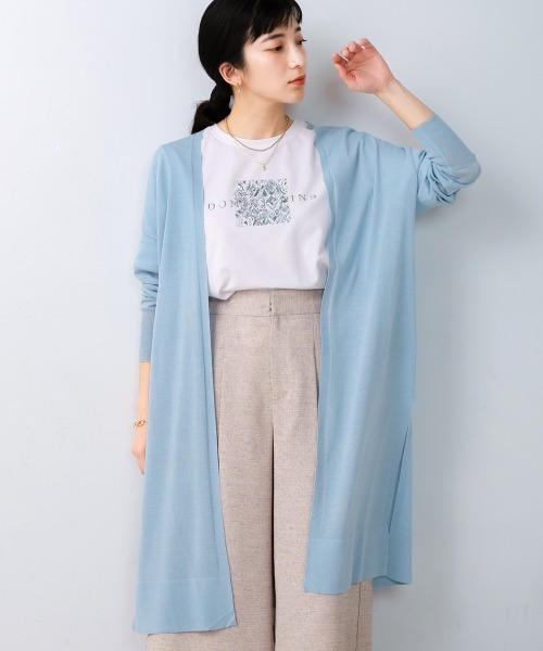 Bou Jeloud（ブージュルード）の「サラサラUV接触冷感ロングカーディガン（カーディガン/ボレロ・レディース・ライトベージュ/ライトブルー/ブラック・FREE）」の3枚目の写真