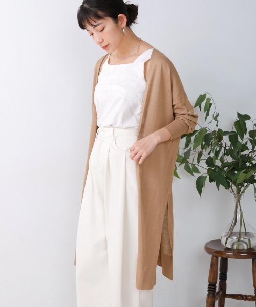 Bou Jeloud（ブージュルード）の「サラサラUV接触冷感ロングカーディガン（カーディガン/ボレロ・レディース・ライトベージュ/ライトブルー/ブラック・FREE）」の7枚目の写真